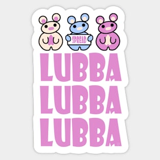 Three Chibis (Spread Lubba Lubba Lubba) Sticker